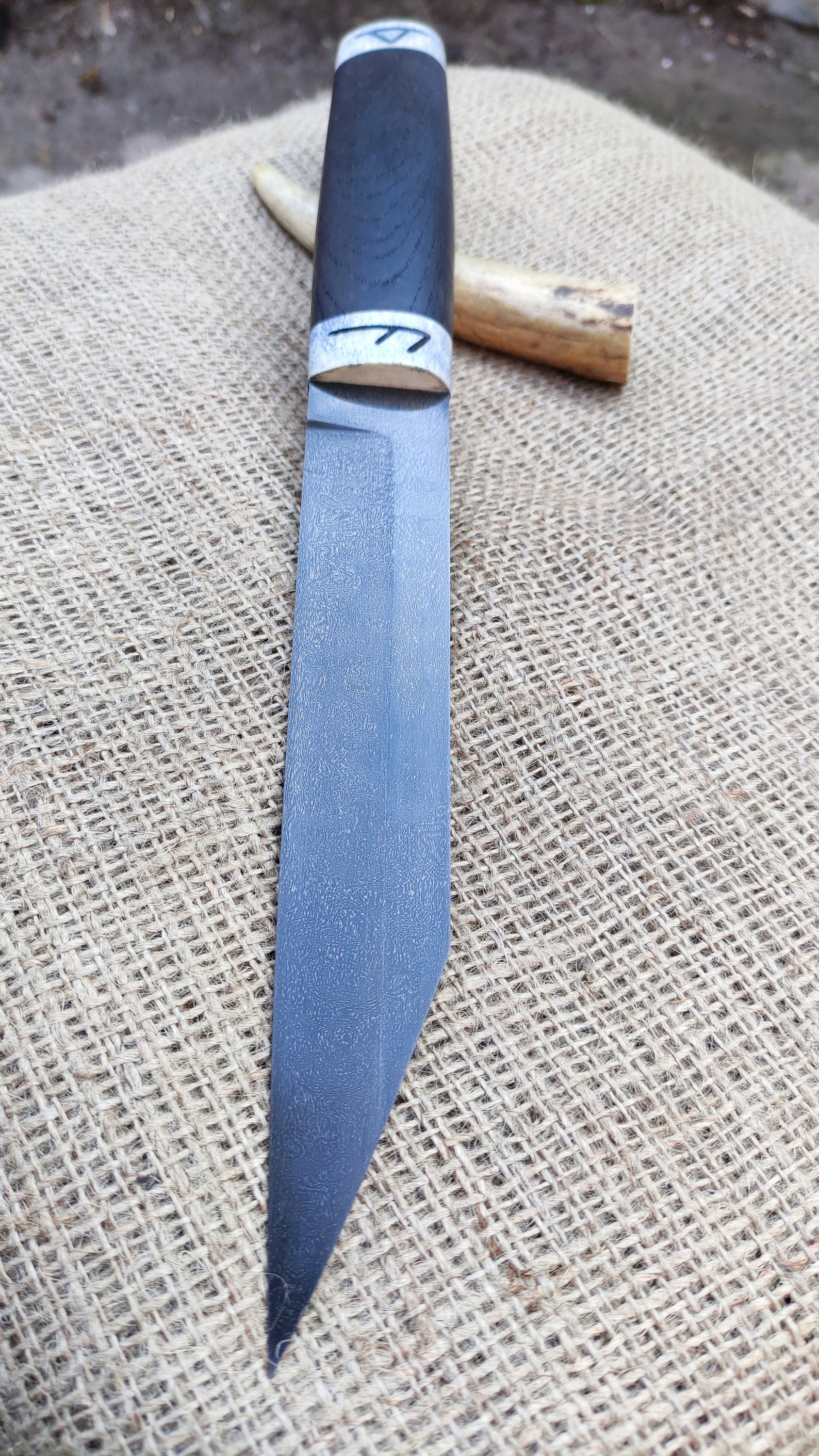 Viking Knife seax. Crucible Steel Knife. Wootz Steel Knife. Etsy