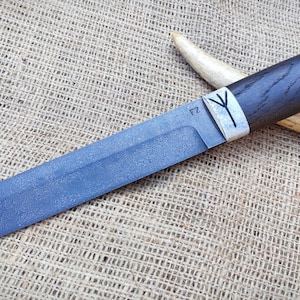 バイキングナイフ（Seax）。クルーシブル鋼ナイフ。ウーツ鋼ナイフ。