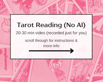 Diepgaande tarotreading: persoonlijke begeleiding (25-40 min video, geen AI)