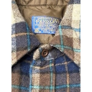 Vintage 70s -80 Pendleton Board Shirt Mens Plaid Woodcutter 100% Wool USA Large image 3
