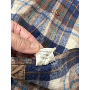 Vintage 70s -80 Pendleton Board Shirt Mens Plaid Woodcutter 100% Wool USA Large image 6