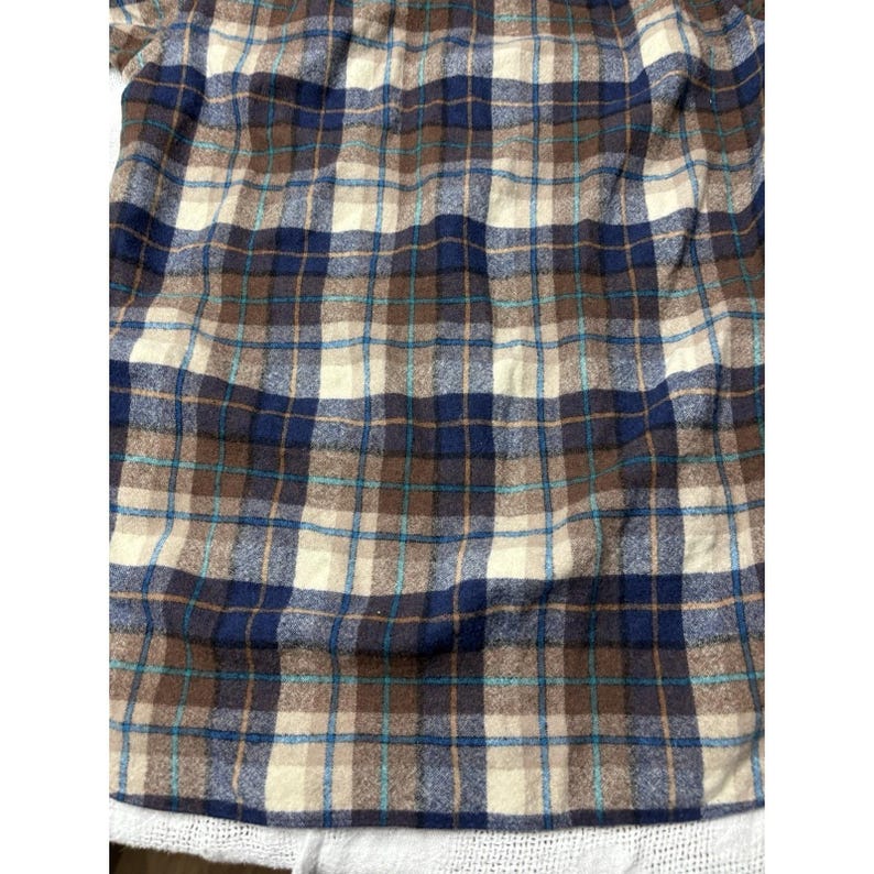 Vintage 70s -80 Pendleton Board Shirt Mens Plaid Woodcutter 100% Wool USA Large image 16