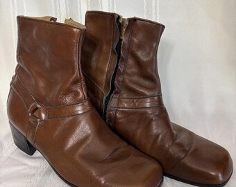 Adolfo Brown Leather Ankle Boots MENS Adolfo | Shoes | Mens Tan Ankle Boot Size 3 Excellent  main image 2
