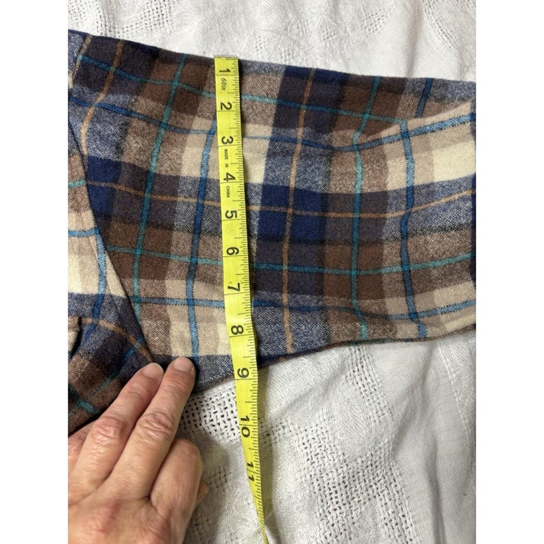 Vintage 70s -80 Pendleton Board Shirt Mens Plaid Woodcutter 100% Wool USA Large image 12