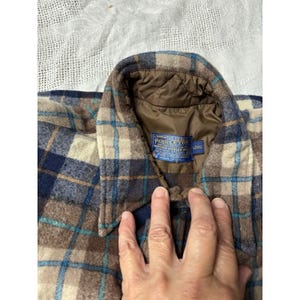 Vintage 70s -80 Pendleton Board Shirt Mens Plaid Woodcutter 100% Wool USA Large image 18