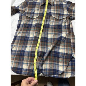 Vintage 70s -80 Pendleton Board Shirt Mens Plaid Woodcutter 100% Wool USA Large image 13