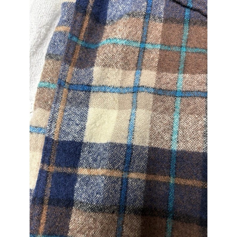 Vintage 70s -80 Pendleton Board Shirt Mens Plaid Woodcutter 100% Wool USA Large image 5