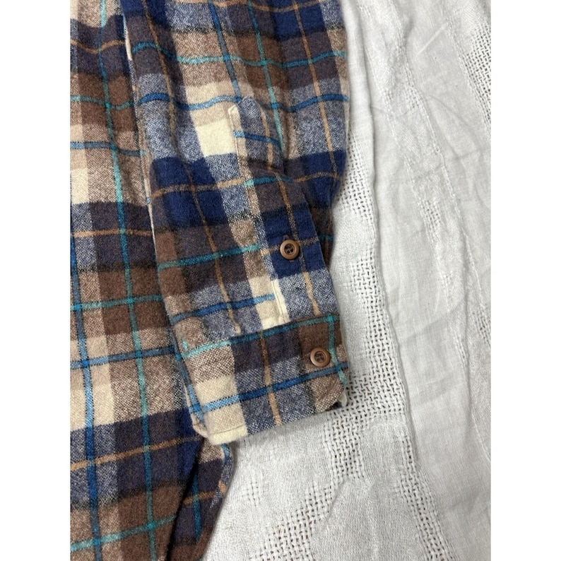 Vintage 70s -80 Pendleton Board Shirt Mens Plaid Woodcutter 100% Wool USA Large image 2