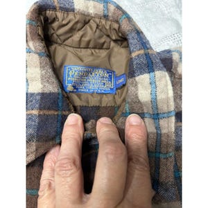 Vintage 70s -80 Pendleton Board Shirt Mens Plaid Woodcutter 100% Wool USA Large image 8