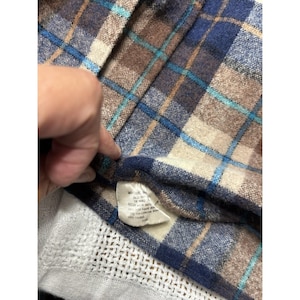 Vintage 70s -80 Pendleton Board Shirt Mens Plaid Woodcutter 100% Wool USA Large image 7