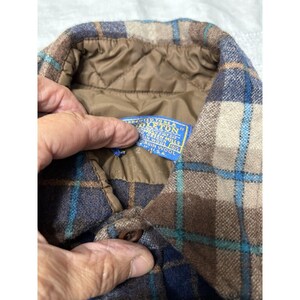 Vintage 70s -80 Pendleton Board Shirt Mens Plaid Woodcutter 100% Wool USA Large image 9