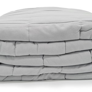 Weighted Blanket Insomnia Sleep Disorder Blanket Sensory Anxiety Throw Silver Grey King Bedding Duvet image 2