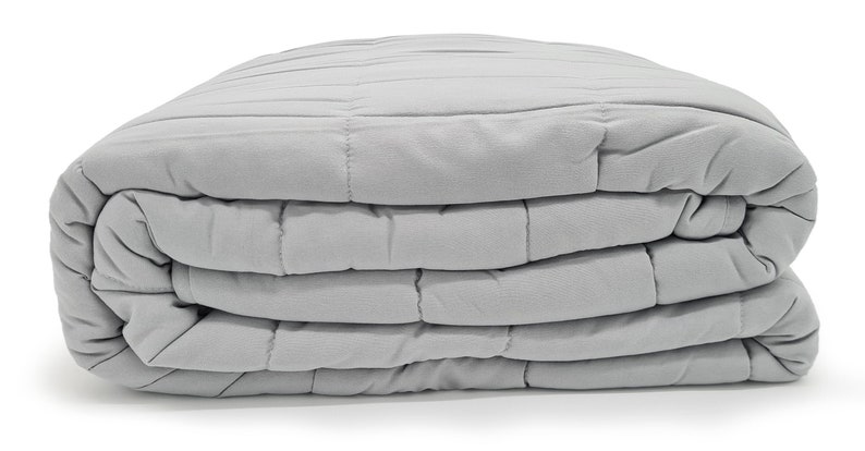 Weighted Blanket Insomnia Sleep Disorder Blanket Sensory Anxiety Throw Silver Grey King Bedding Duvet image 2