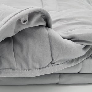 Weighted Blanket Insomnia Sleep Disorder Blanket Sensory Anxiety Throw Silver Grey King Bedding Duvet image 4