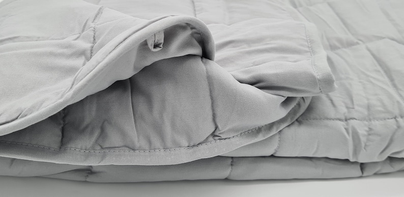 Weighted Blanket Insomnia Sleep Disorder Blanket Sensory Anxiety Throw Silver Grey King Bedding Duvet image 4