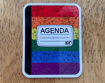 Rainbow Agenda Notebook Vinyl Stickers