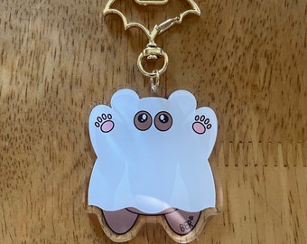 Ghost Bear Acrylic Keychain | Sticker