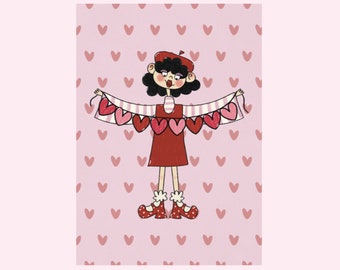 Valentines, Friendship and love postcard