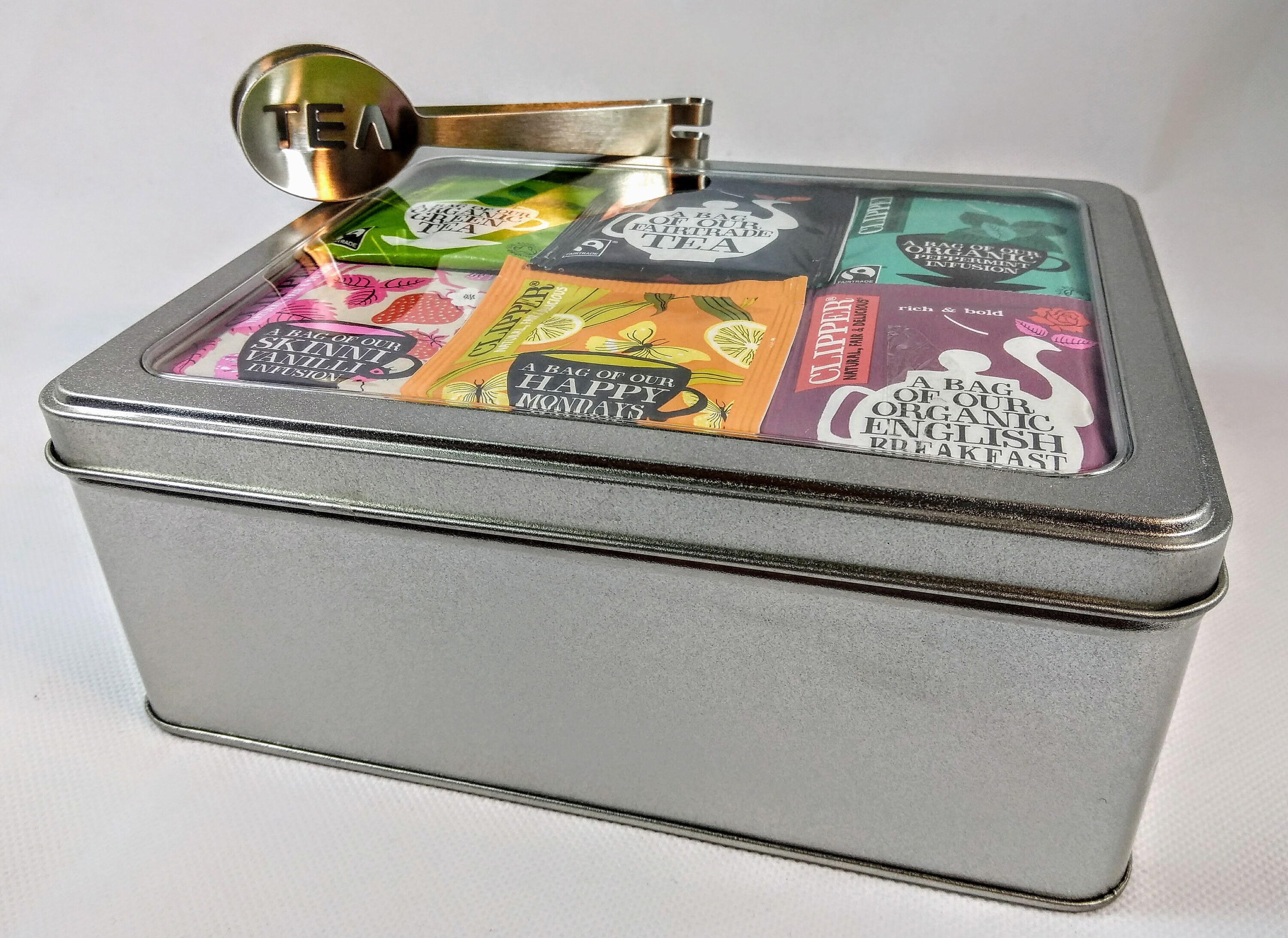 Clipper Tea Organic Infusions 18 Flavours 100 Enveloped Tea Bags in a Silver  Tin 
