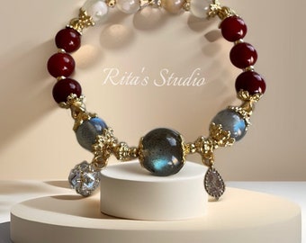 Harmony's Essence - Handcrafted Crystal Bracelet for Inner Balance and Vitality A027