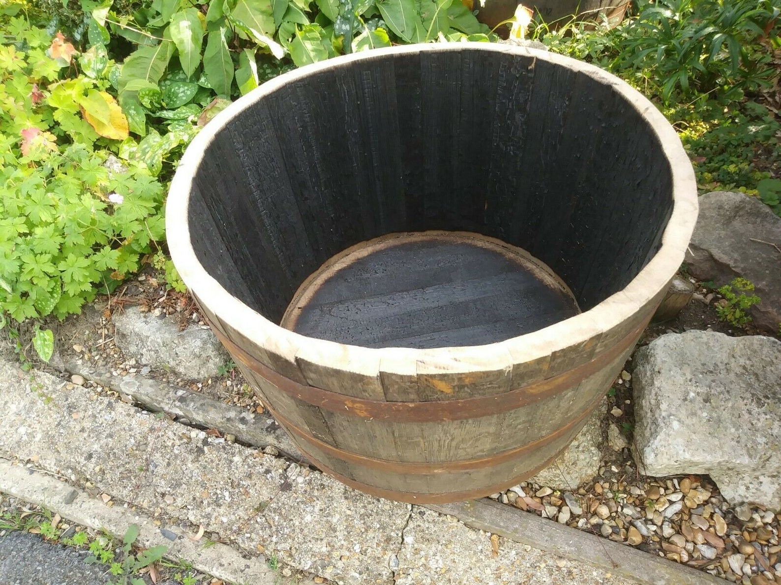 Watertight Whisky Barrel Large Genuine Half Barrel Oak Etsy UK