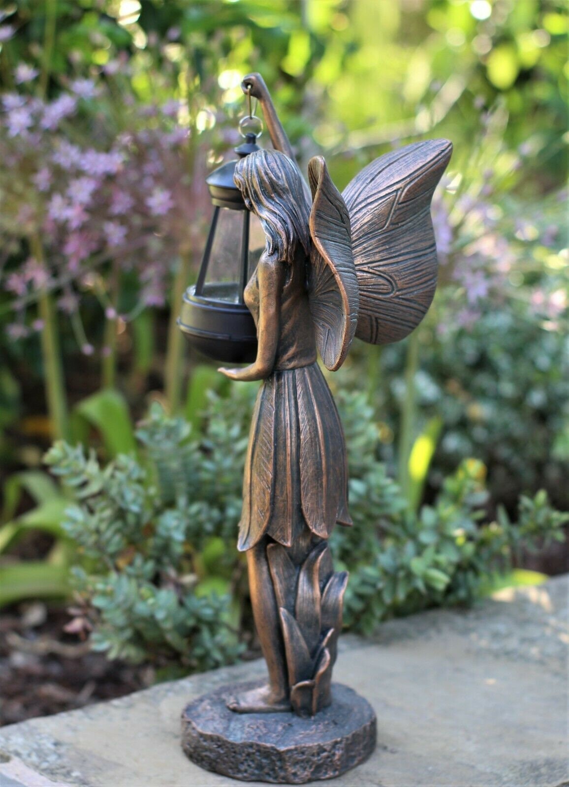 teksten voorzetsel Celsius Tuin Ornament Solar Fairy Angel Hars Bronzen Beeldje Angel - Etsy België