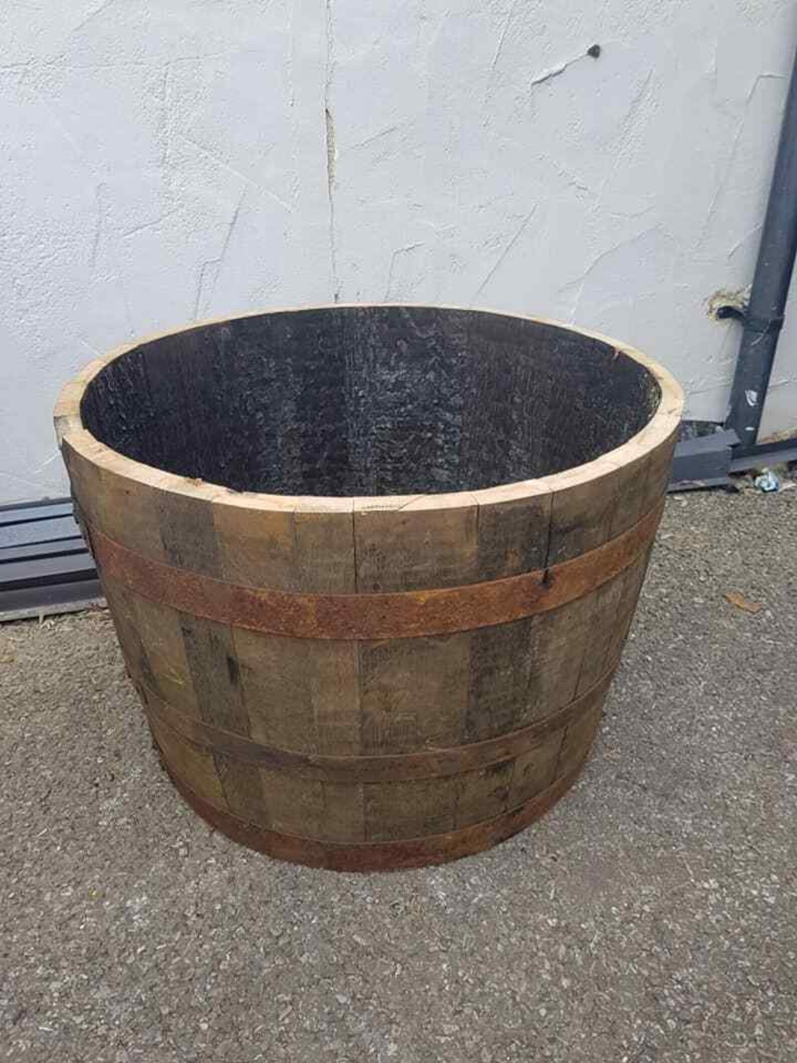 Watertight Whisky Barrel Large Genuine Half Barrel Oak Etsy UK