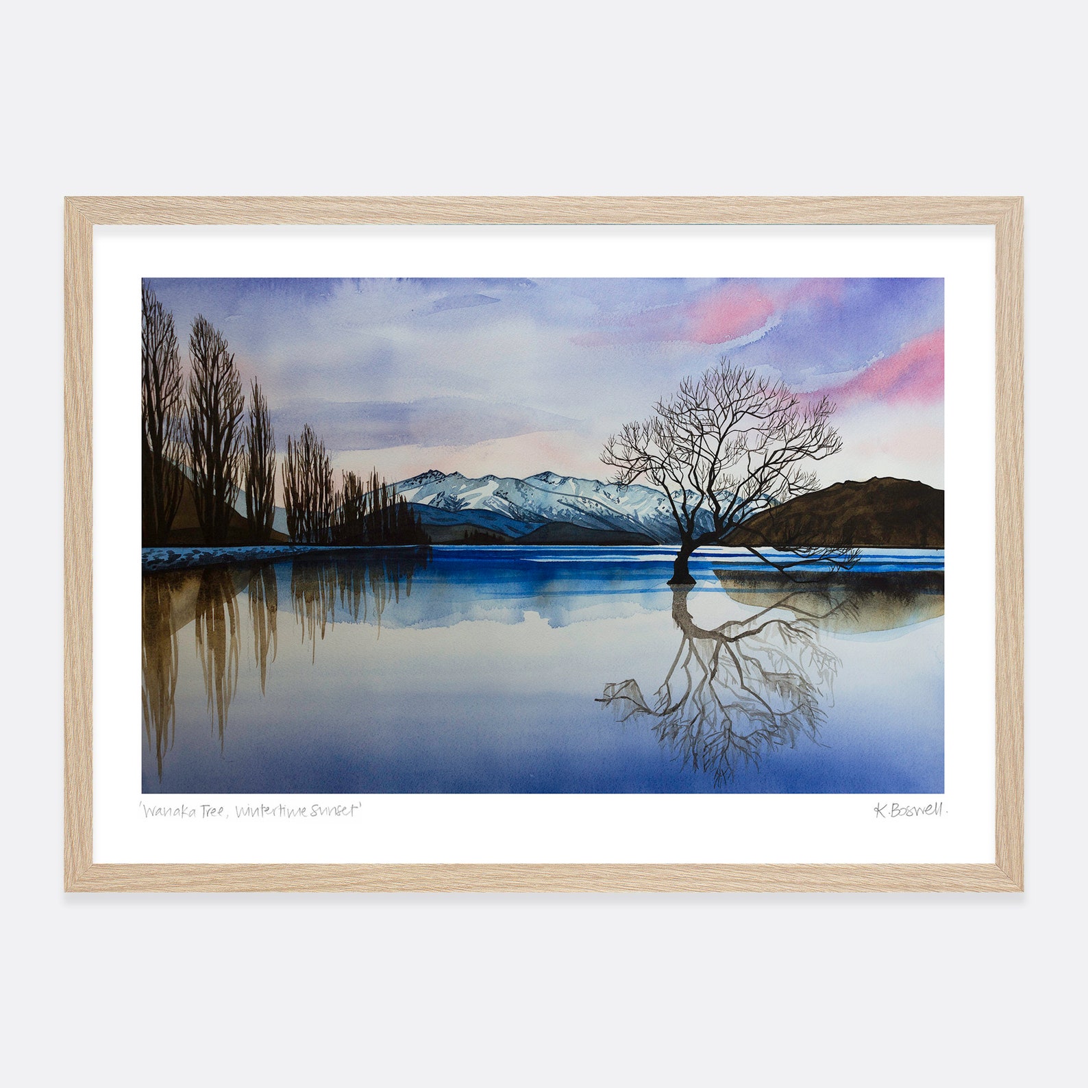 New Zealand Art Print / Giclee Art Print / Travel Print / Lake Etsy