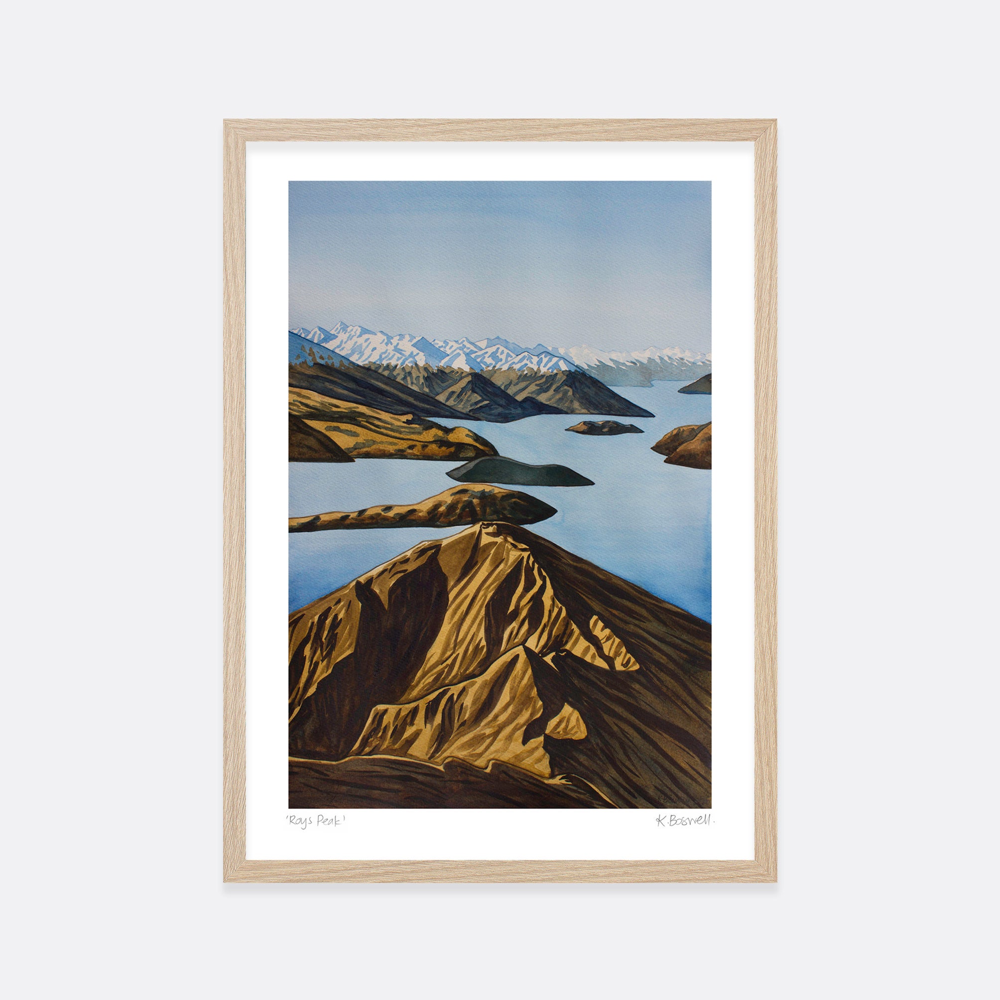 New Zealand Art Print / Giclee Art Print / Travel Print / Lake Etsy