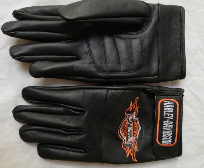 Harley Davidson motorcycle gloves men's leather gloves Etsy
