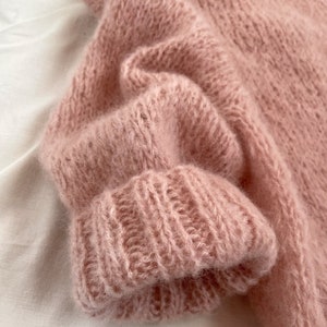 Knitting Pattern Mohair Sweater, Sweater Pattern, Mohair sweater, Alpaca sweater pattern, Easy pattern, Mohair chunky sweater knit pattern image 4
