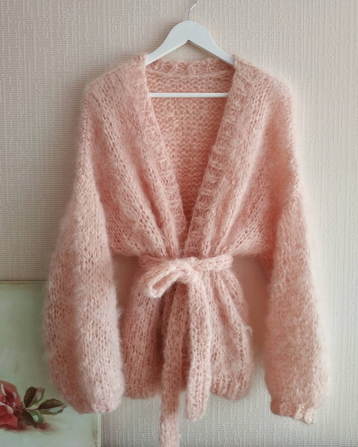 Knitting Pattern Mohair Cardigan Easy Cardigan Knitting Etsy