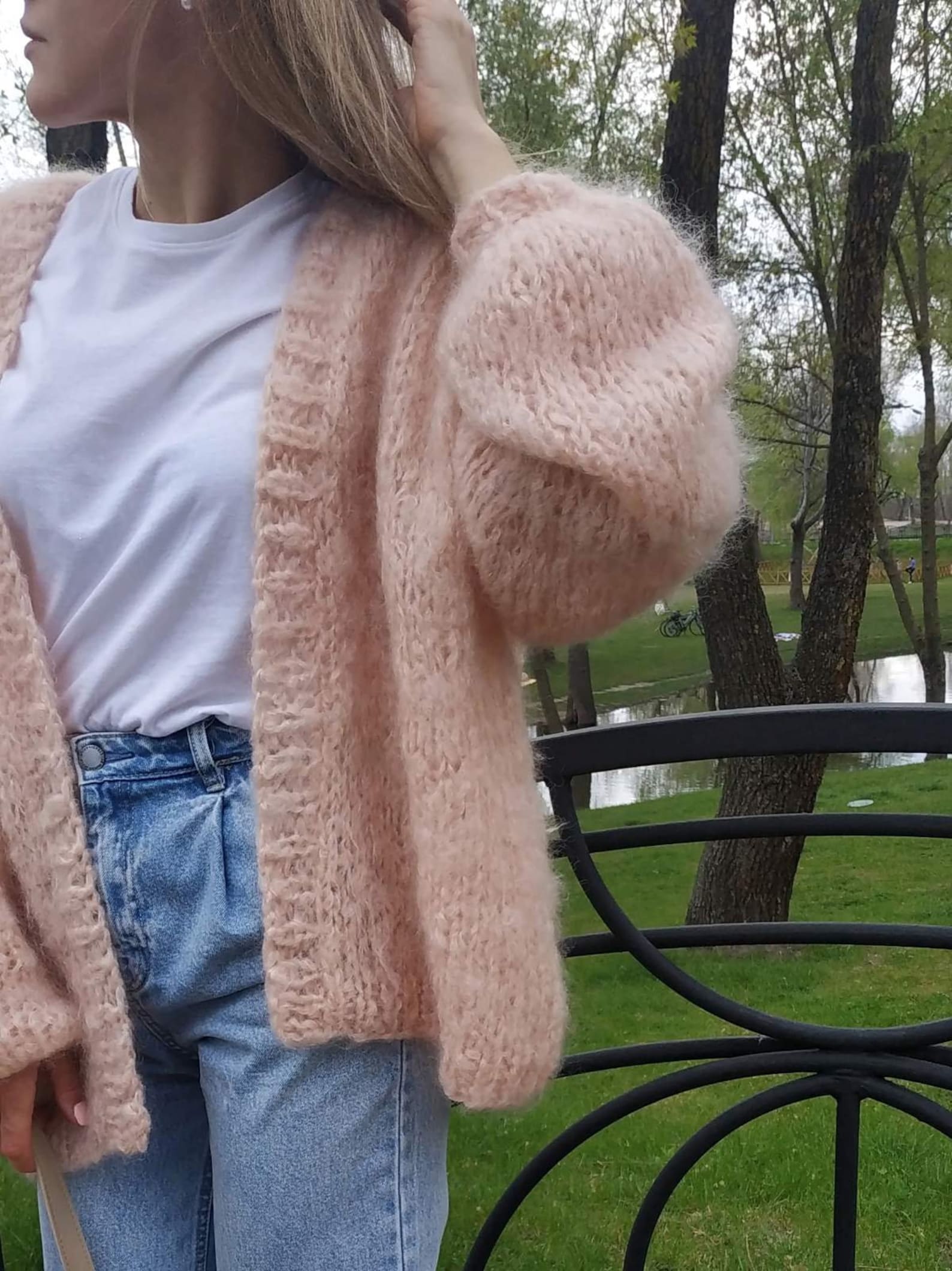 Knitting Pattern Mohair Cardigan Easy Cardigan Knitting Etsy