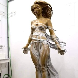 Wood Carvings,Wooden women statues, ( 24 ) inches  hight Goddess Figurine,Home Decor, Gift, Wood Sculpture,Vintage
