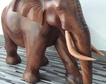 Wooden Elephants, wood Statue,Home Decor,Gift