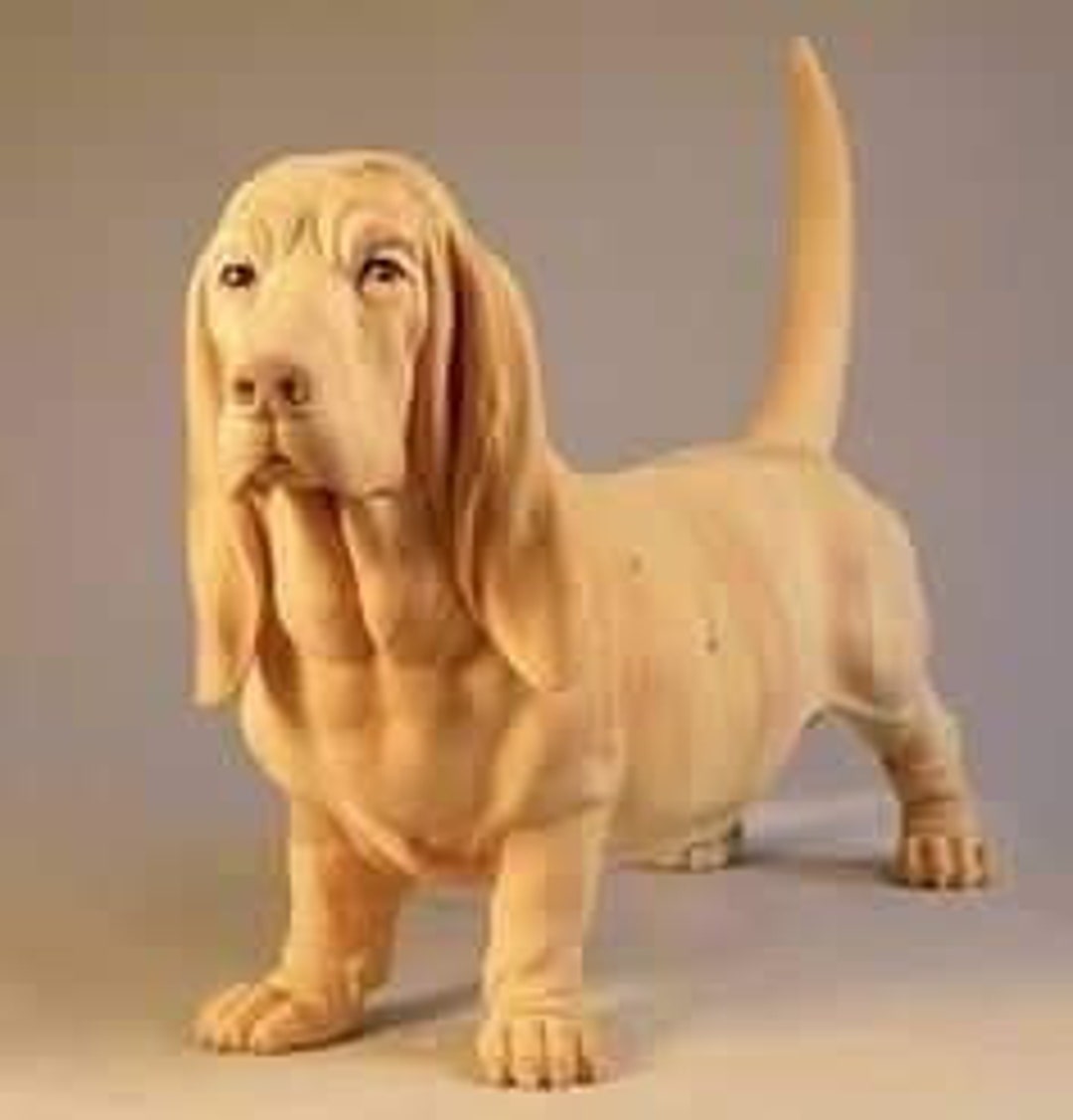 Wooden Dog Statue, Animal,dog Sitting,wood Carving, Handcraft, Wood