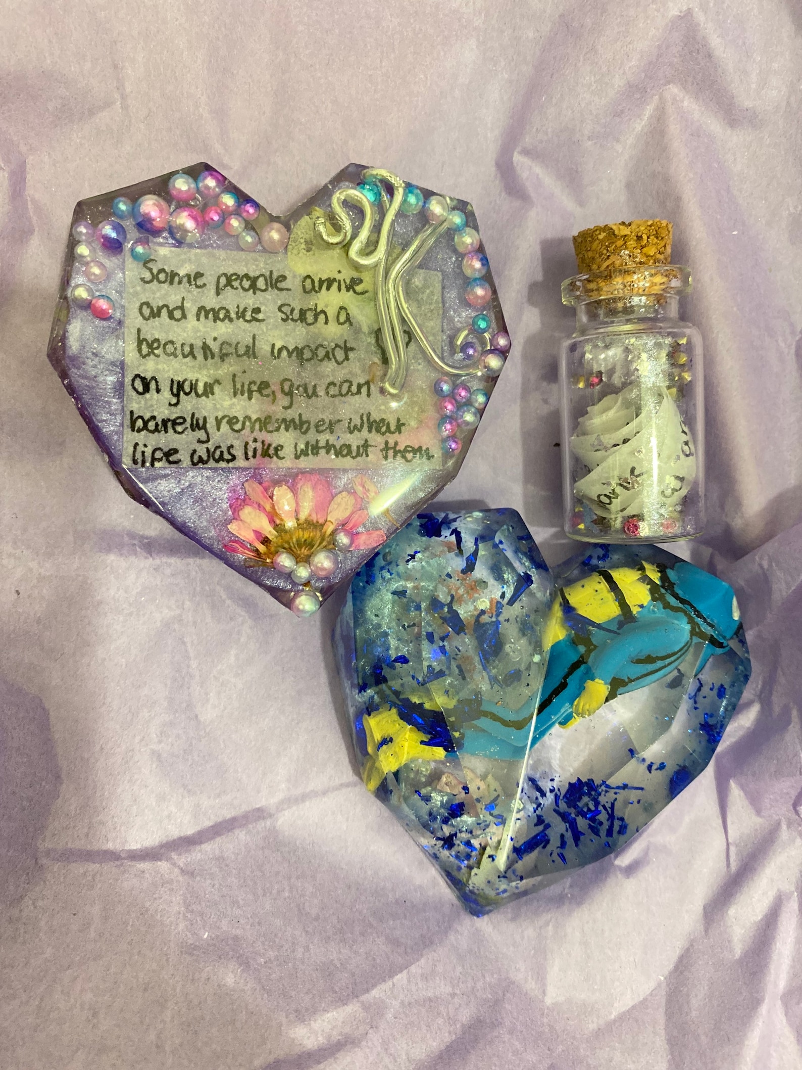 Handmade Keepsake Resin Memorial Piece Handmade Gift Etsy