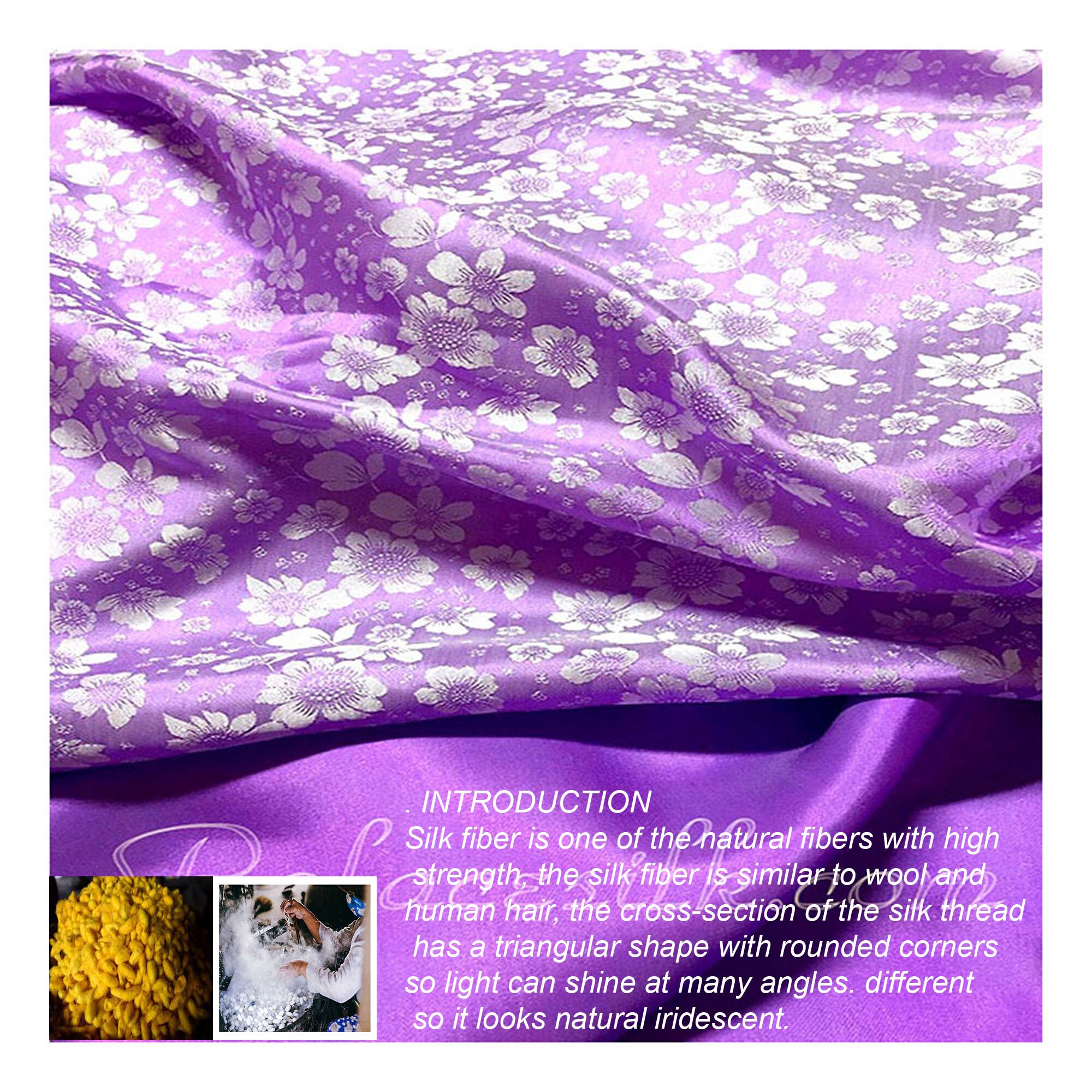 Pure mulberry silk fabric by the yard/Natural silk Etsy