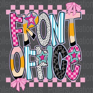 Adretter Front Office png Bleistift Kokette Schulpersonal Checker Dalmatiner Doodle Clipart Sublimationsentwürfe Hand gezeichnet Lehrer Png