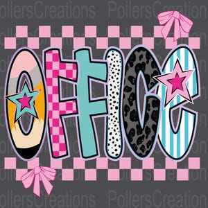 Adretter Büro png Bleistift Kokette Schule Personal Checker Dalmatiner Doodle Clipart Sublimationsentwürfe Hand gezeichnet als Png