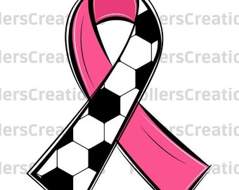 Ruban pour le cancer du sein, football png, sublimation, conceptions dessinées à la main