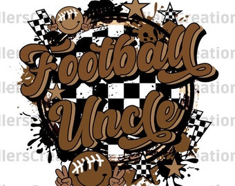 Football Oncle Png, Football smiley Png, vintage Rétro, Cadeaux de football, Oncle, Sport, Clipart, Maillot de football Png