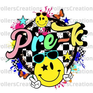 Retro Pre-K Png, premier jour d&#39;école Png, téléchargements de conceptions de sublimation
