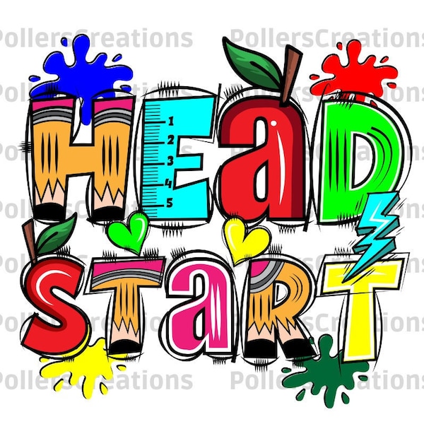 Head Start Png,School sublimation designs,Teacher shirt png,Hand Drawn doodle,Pencil Clipart,Apple,Teacher