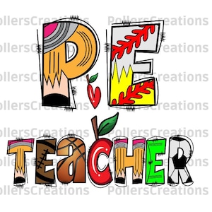 Physical Education Teacher Png,Teacher Shirt Png,Sport png,School Sublimation Designs,Hand Drawn,Doodle,Pencil Png,PE teacher Png,Coach,Gym