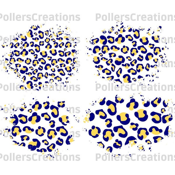 Leopard Print Patches Png, Conceptions de sublimation en détresse, Jaune moutarde marine, Fond, Imprimé animal, Fond de guépard