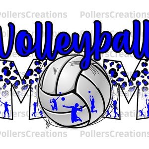 Volleyball Mom Png,Sublimation Designs,Blue,Leopard Mom Png,Volleyball Design,Volleyball Gift for Mom,Leopard Design,Animal Print,Sport Png