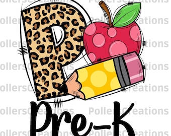 Pre-K Teacher Png,First Day Of School,pre-k leopard png,Preschool Sublimation download,Hand Drawn doodle,Pencil Clipart,Sublimation print