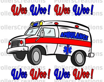 Wee Woo Png Ambulanza Paramedico Emt Ems Design a Sublimazione Scarica