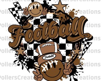 Retro Football Sublimation Design,Football Player png,Checkered,Football Smiley,Mama,Football Gifts,Mom,Sport,Clipart,Football Shirt Png